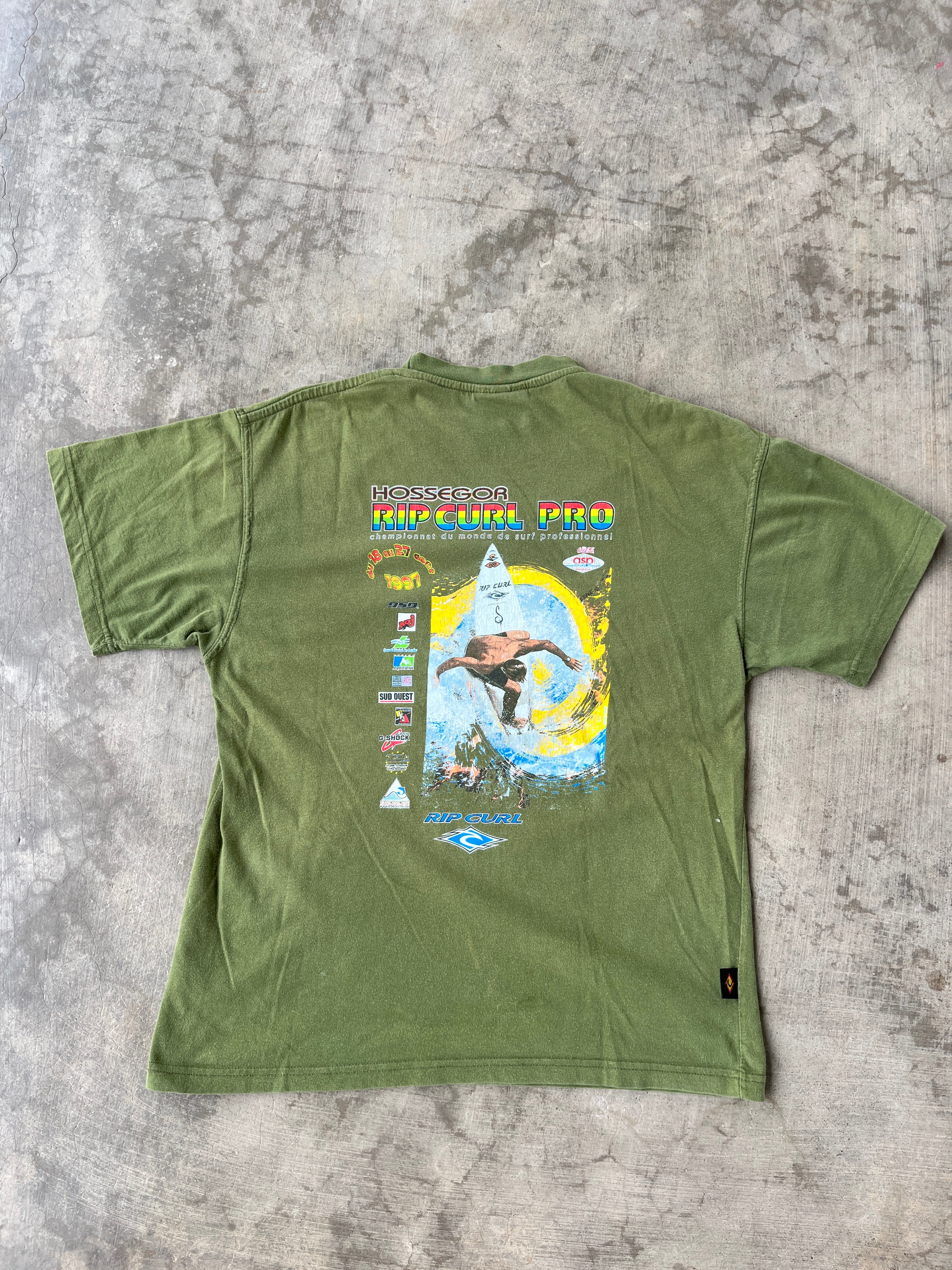 1997 Vintage Hossegor Rip Curl Pro Competition Surf T Shirt (M)