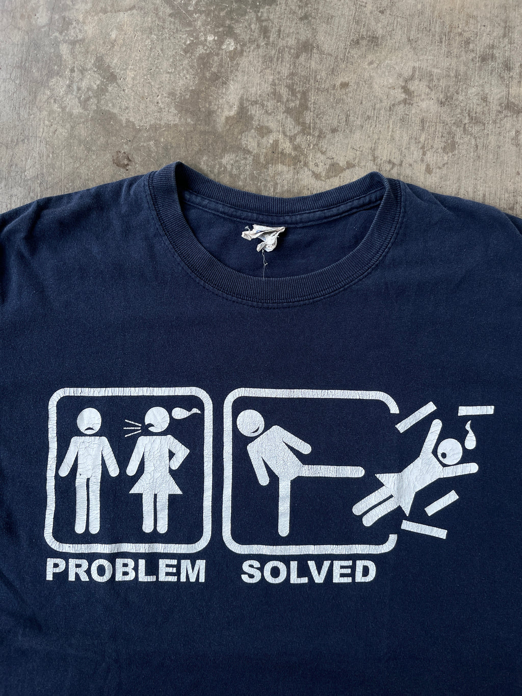 Vintage Problem Solved Humor T Shirt (M)