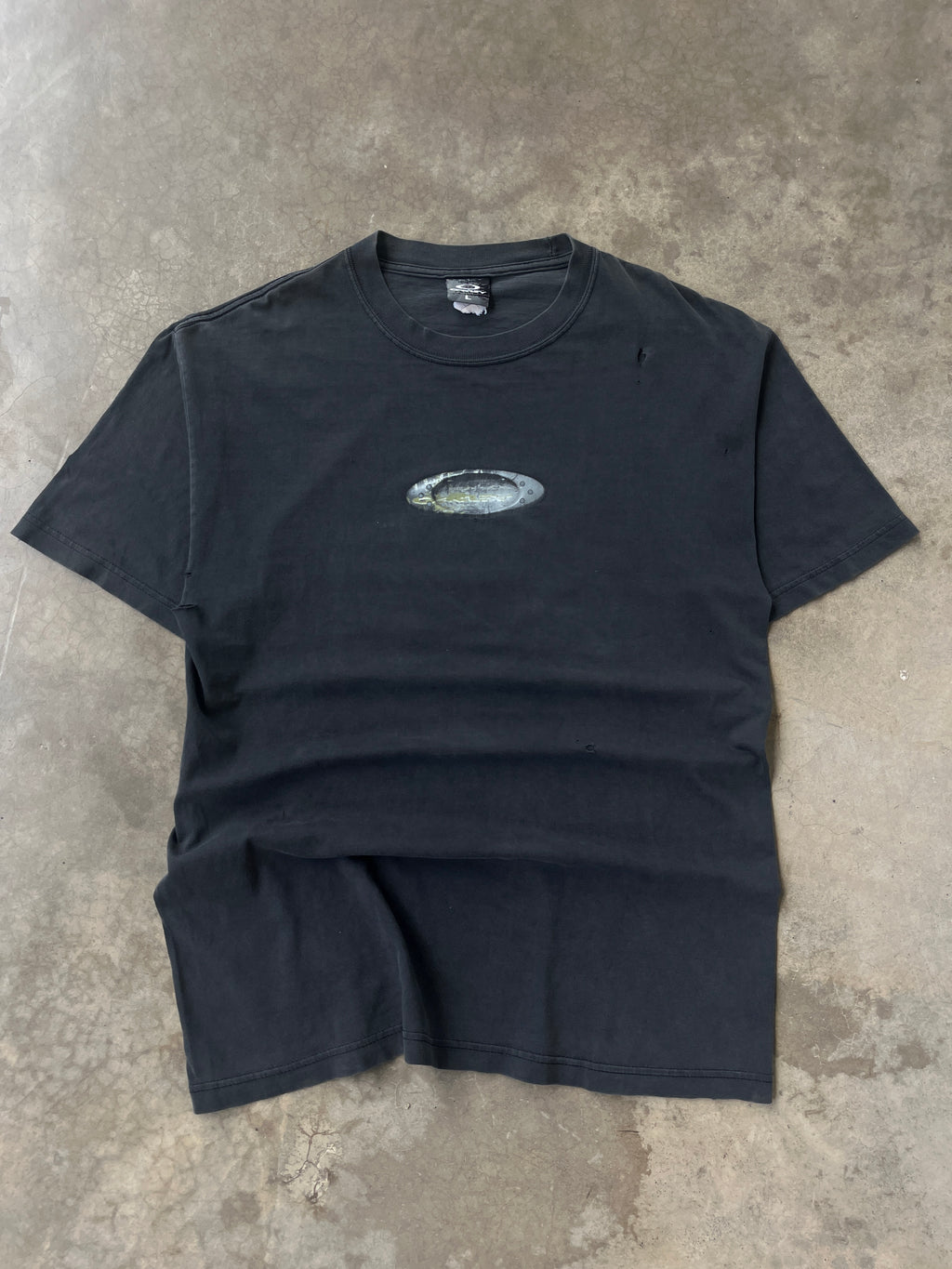 Faded & Distressed Vintage 00s Oakley Crome Ellipse Logo