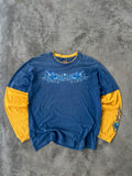 Vintage Y2K Top Heavy Dragon Layered T Shirt (M)