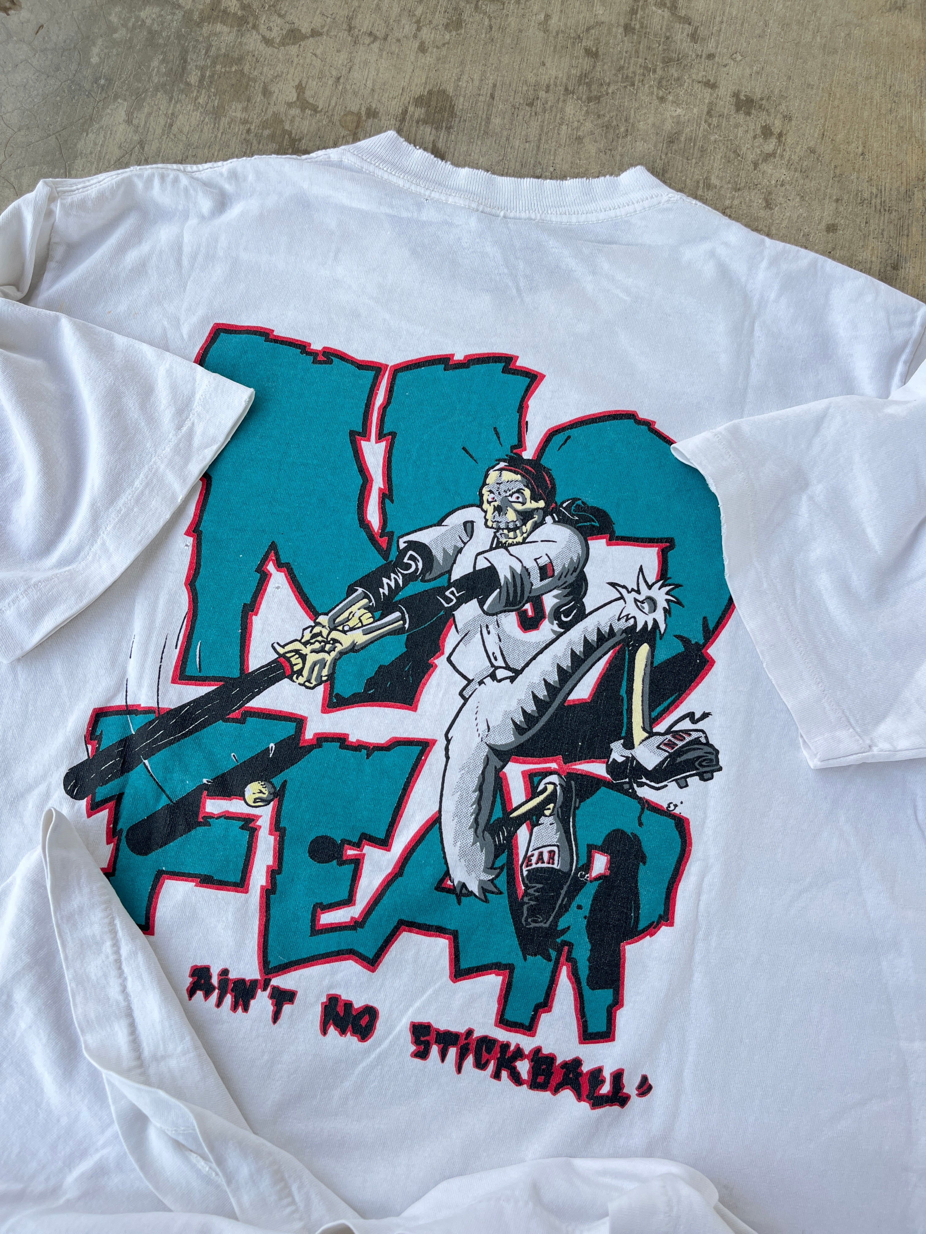 Vintage No Fear Stickball T Shirt