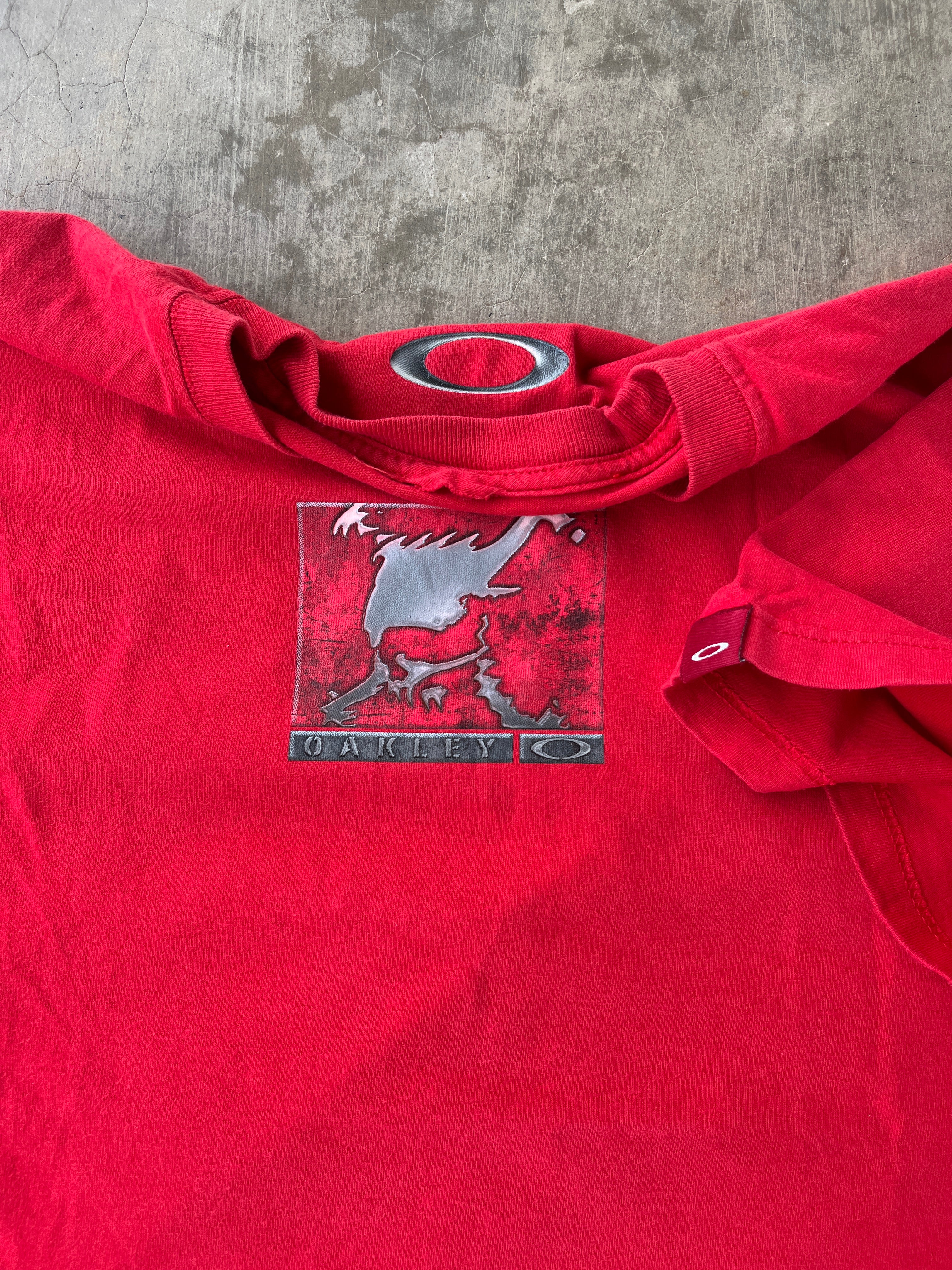 Vintage Oakley Industrial Skull T Shirt (XL)