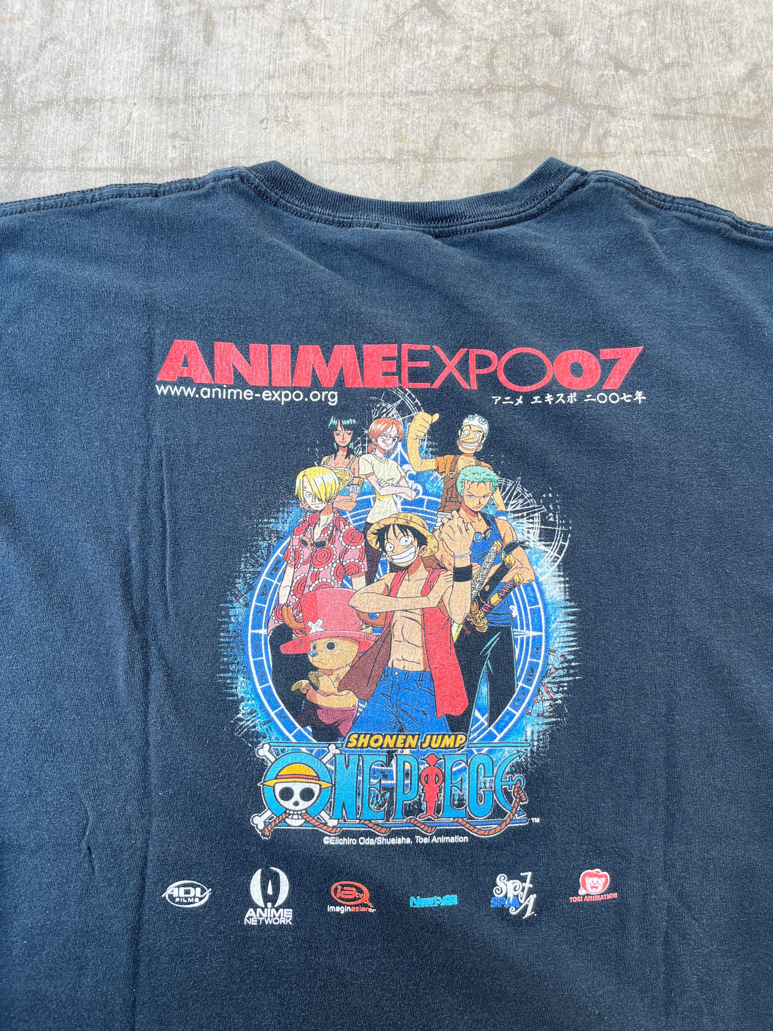 2007 One Piece Skypiea Anime Expo Staff T Shirt (L)