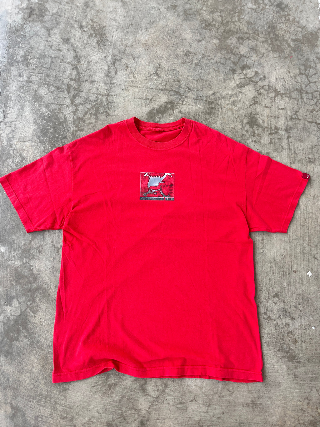 Vintage Oakley Industrial Skull T Shirt (XL)