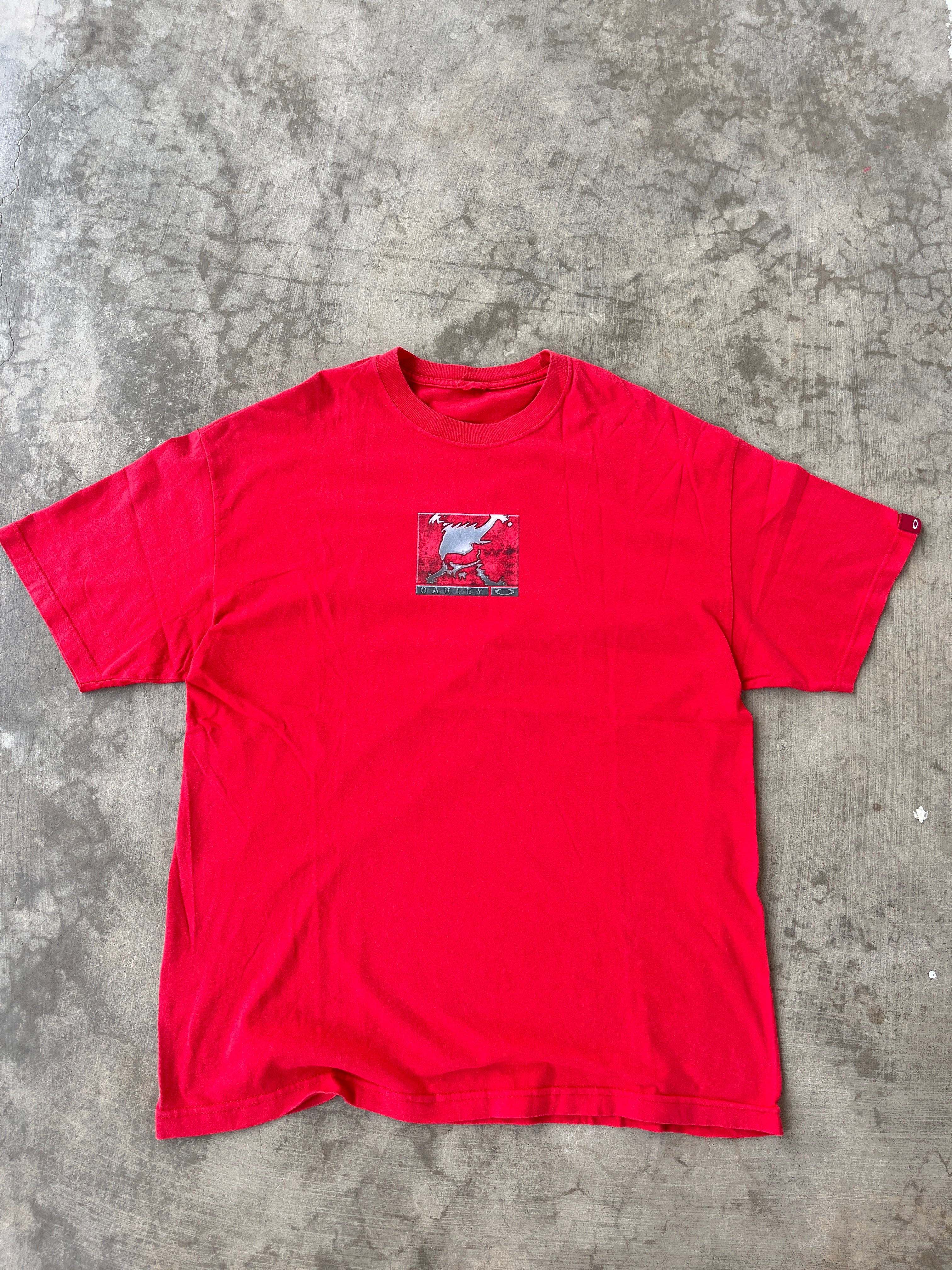 Vintage Oakley Industrial Skull T Shirt (XL)