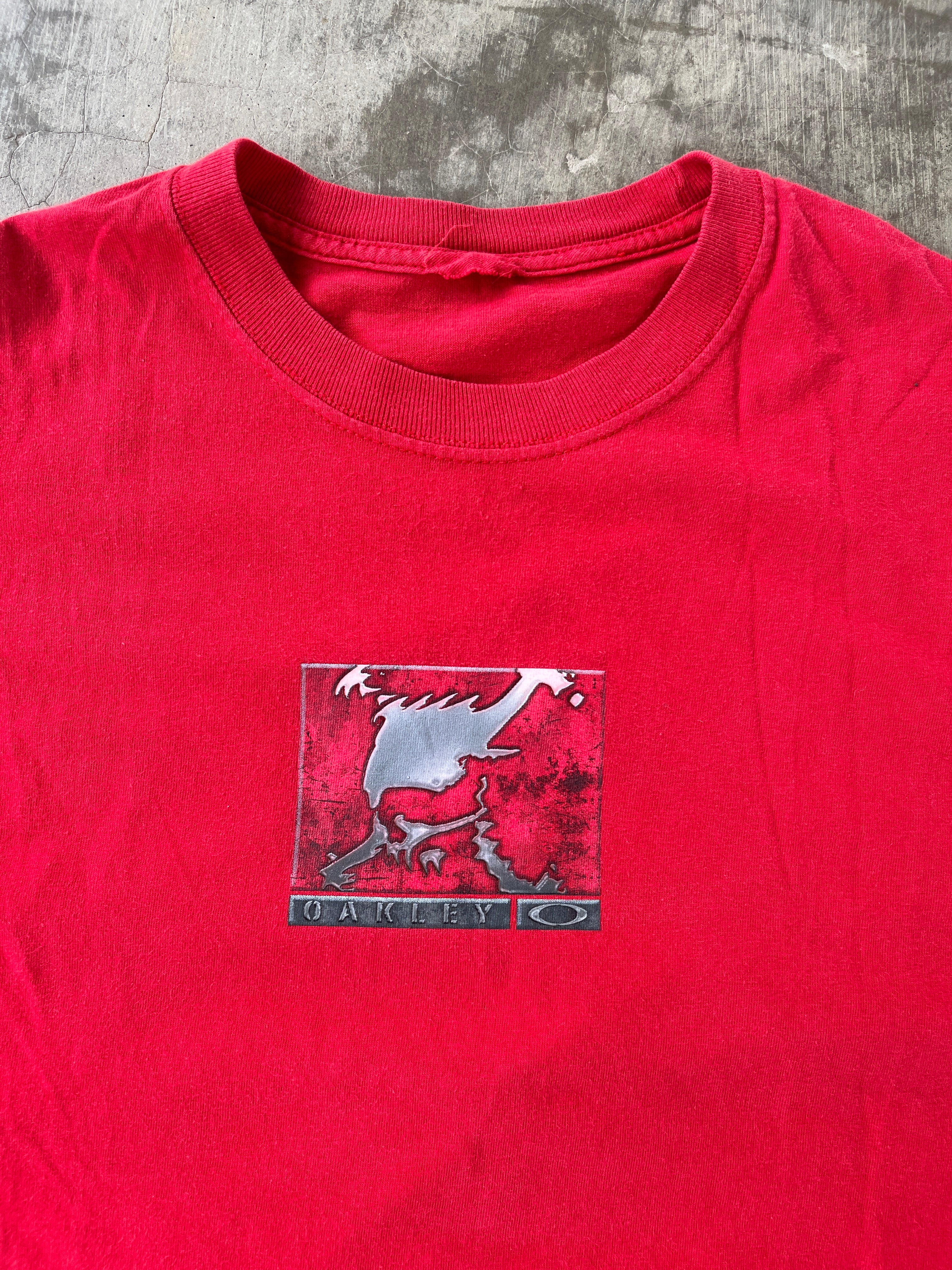 Vintage Oakley Industrial Skull T Shirt (XL)